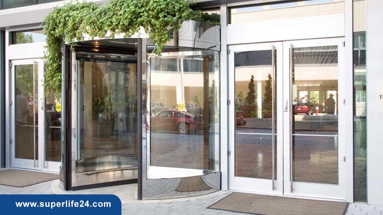 درب اتوماتیک شیشه ای گردان درب اتوماتیک شیشه ای گردان